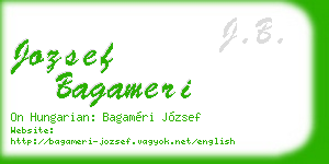 jozsef bagameri business card